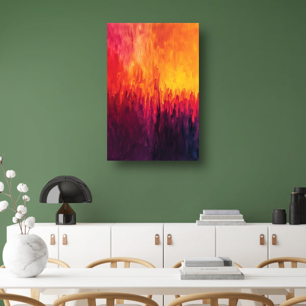 Abstracte kleurrijke vlammen in moderne kunst acrylglas