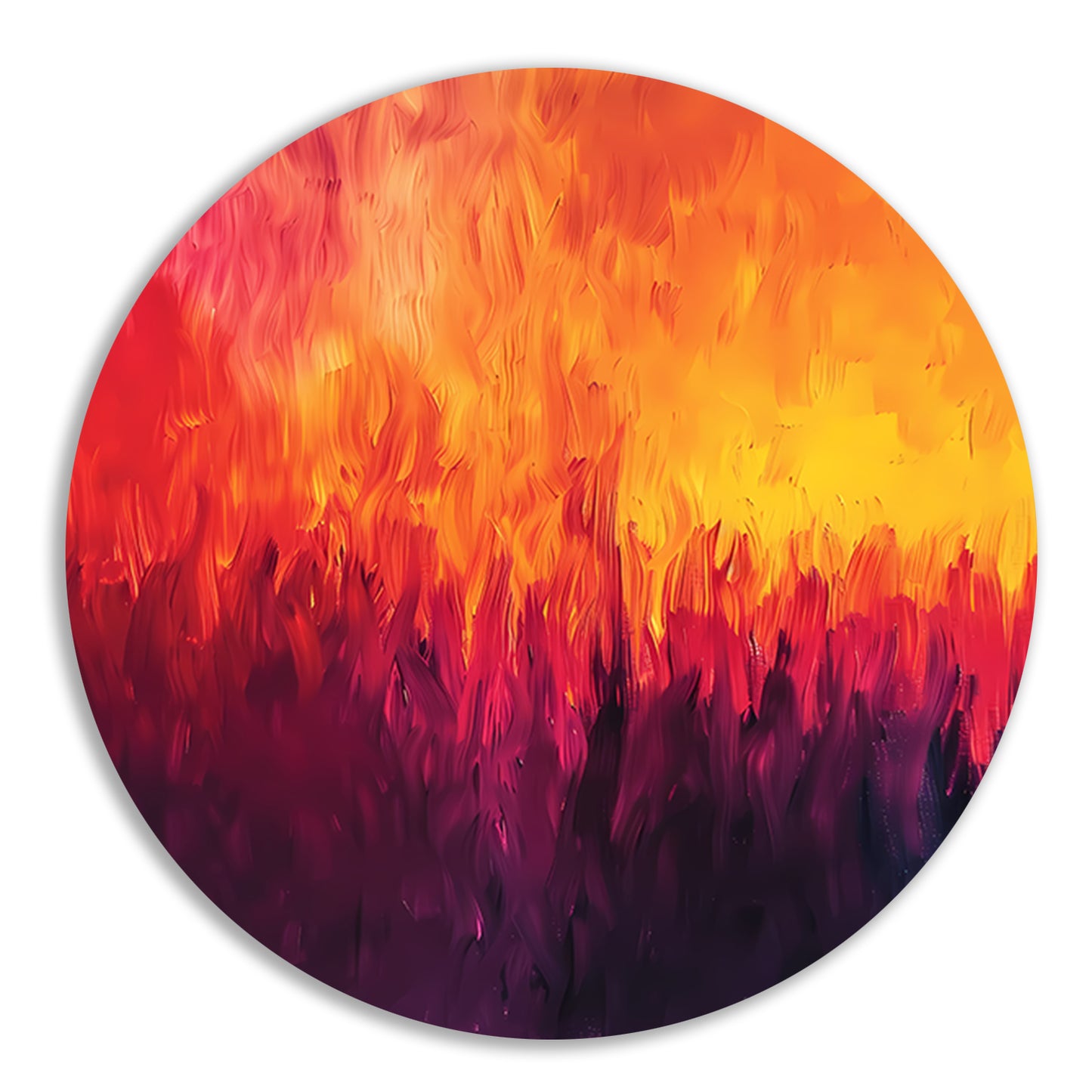 Abstracte kleurrijke vlammen in moderne kunst forex muurcirkel