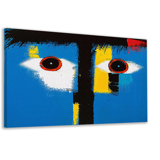 Abstract portret met kleurrijke geometrische vormen canvas
