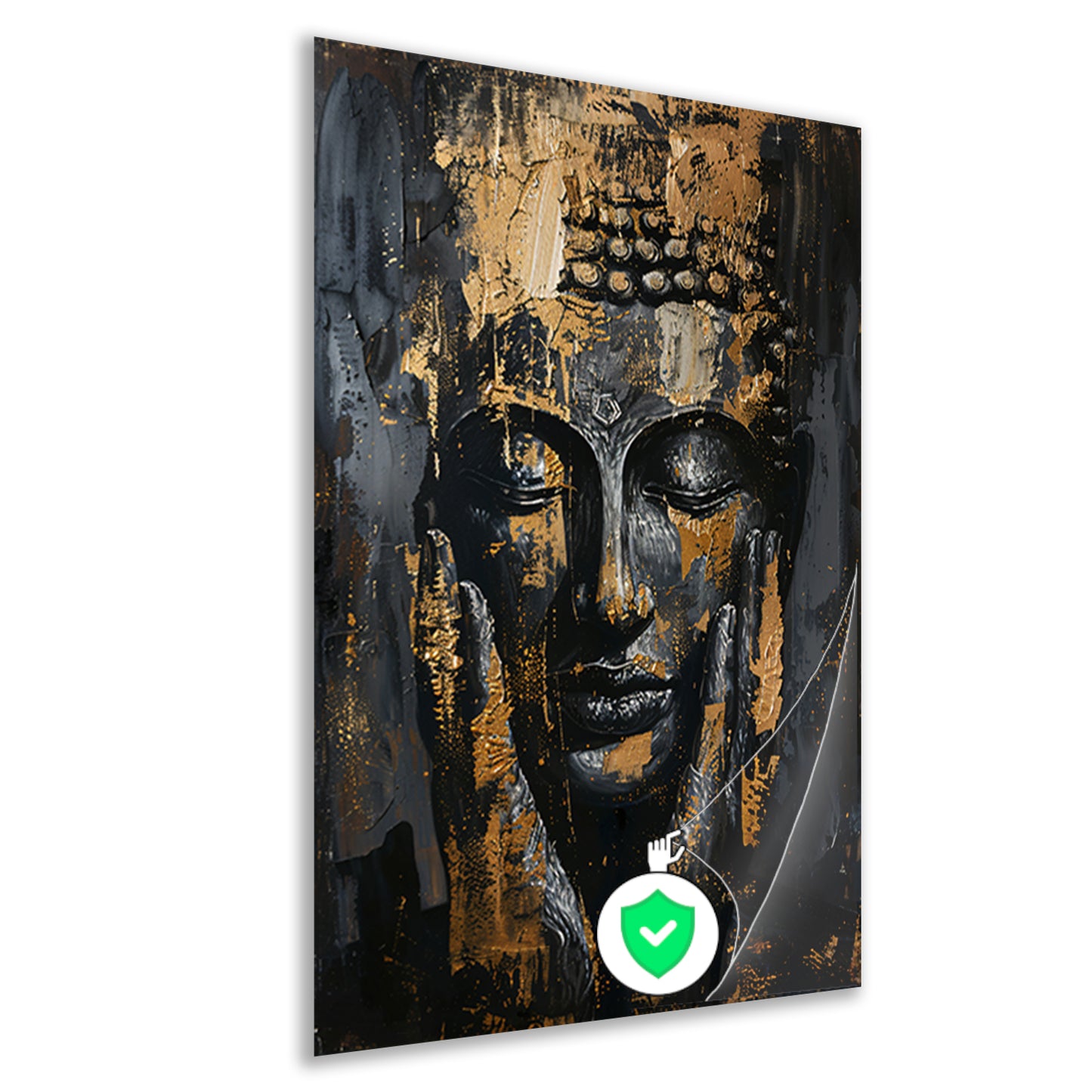 Moderne Interpretatie van een Gouden Boeddha poster