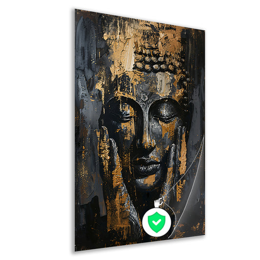 Moderne Interpretatie van een Gouden Boeddha poster
