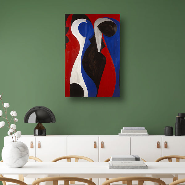 Abstracte kleurrijke vormen in moderne stijl canvas
