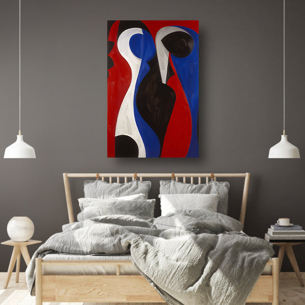 Abstracte kleurrijke vormen in moderne stijl canvas