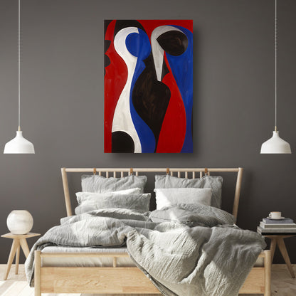 Abstracte kleurrijke vormen in moderne stijl canvas
