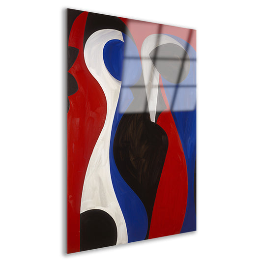 Abstracte kleurrijke vormen in moderne stijl acrylglas