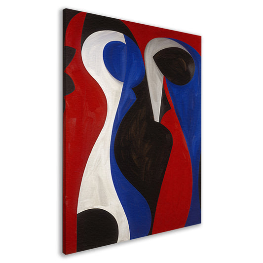 Abstracte kleurrijke vormen in moderne stijl canvas