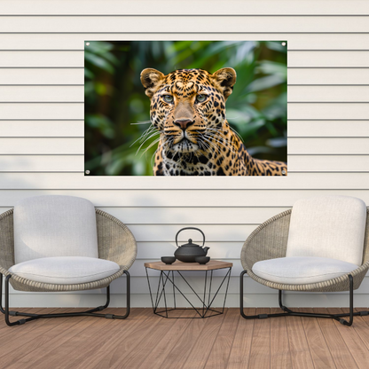 Stille Waarnemer - Luipaard in de Wildernis tuinposter