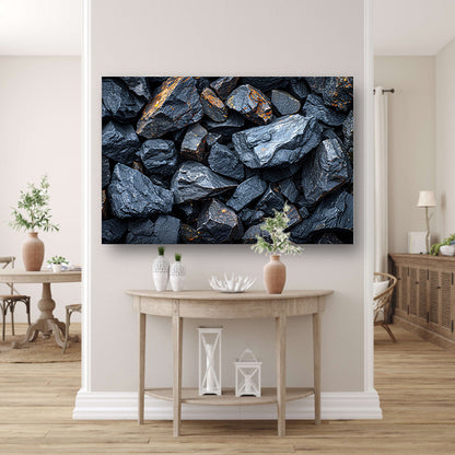 Abstract stenenstapel canvas met baklijst