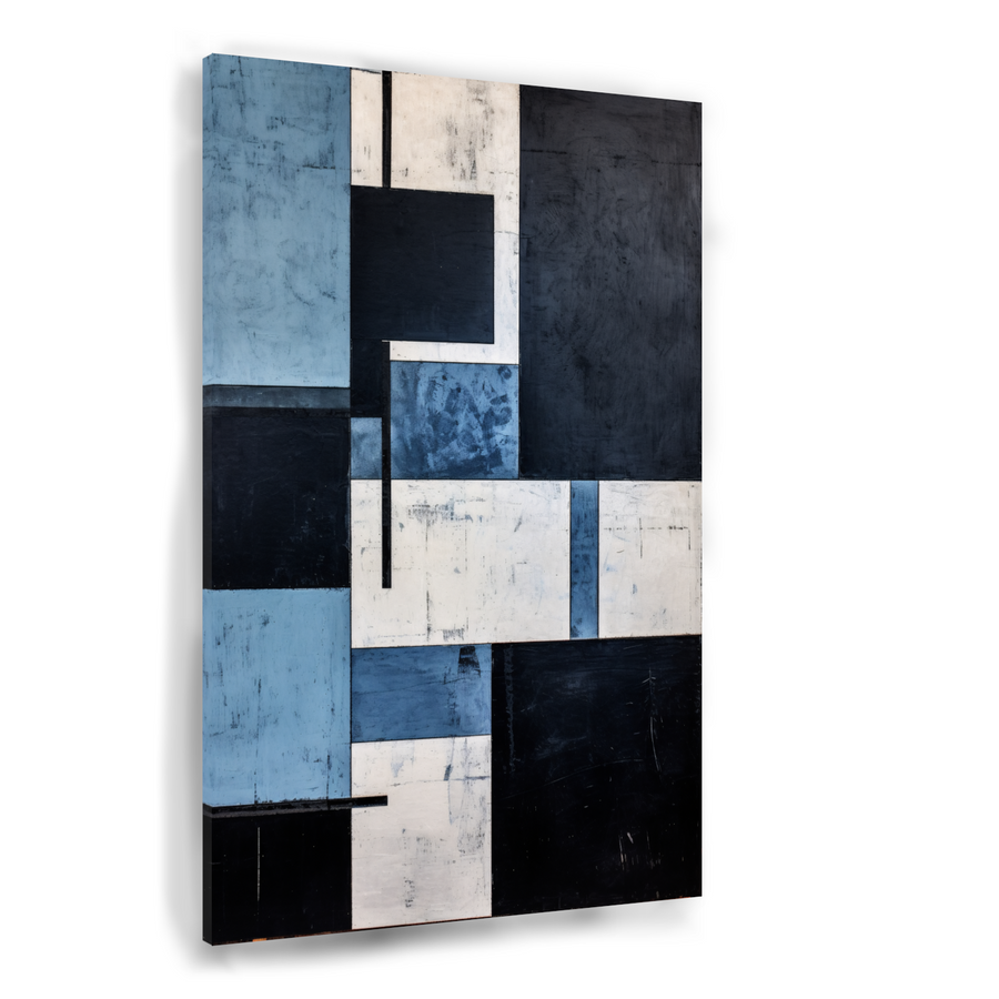 Balans in Monochrome Abstractie canvas