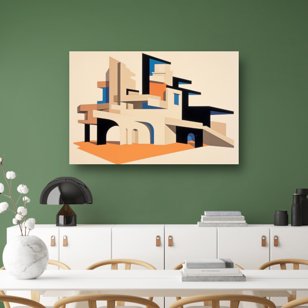 Minimalistische trap in een lichte ruimte acrylglas