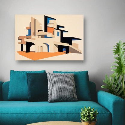 Minimalistische trap in een lichte ruimte acrylglas