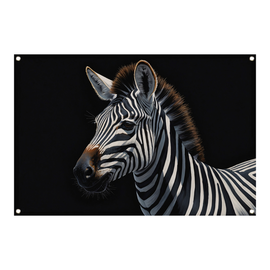 Elegante Zebra in Monochrome Majesteit tuinposter