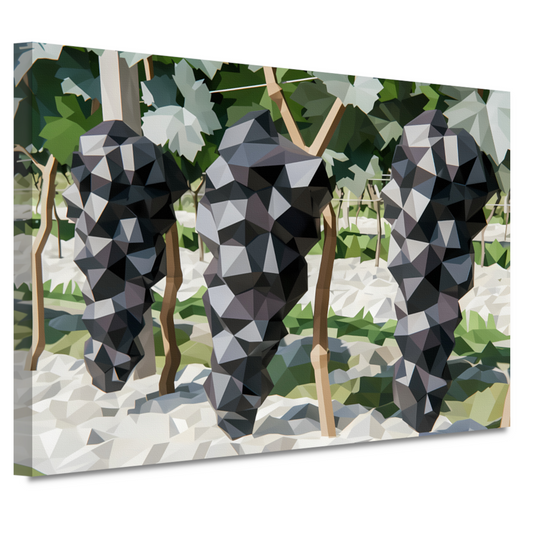 Abstracte Wandelaars in Groene Wijngaard canvas