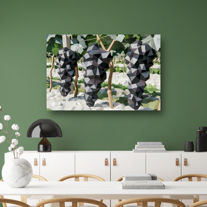 Abstracte Wandelaars in Groene Wijngaard canvas