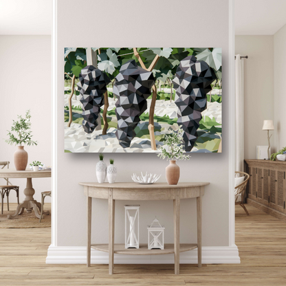 Abstracte Wandelaars in Groene Wijngaard canvas
