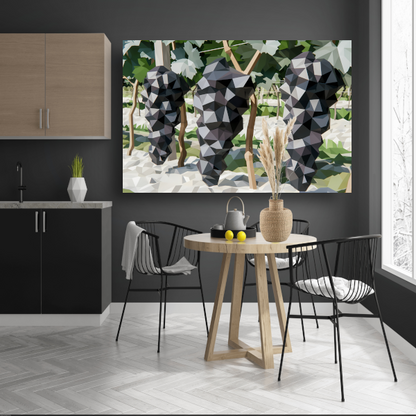 Abstracte Wandelaars in Groene Wijngaard canvas