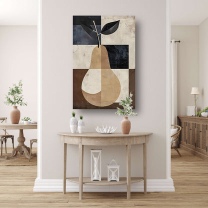 Stijlvolle Peer in Sepia en Aardetinten acrylglas