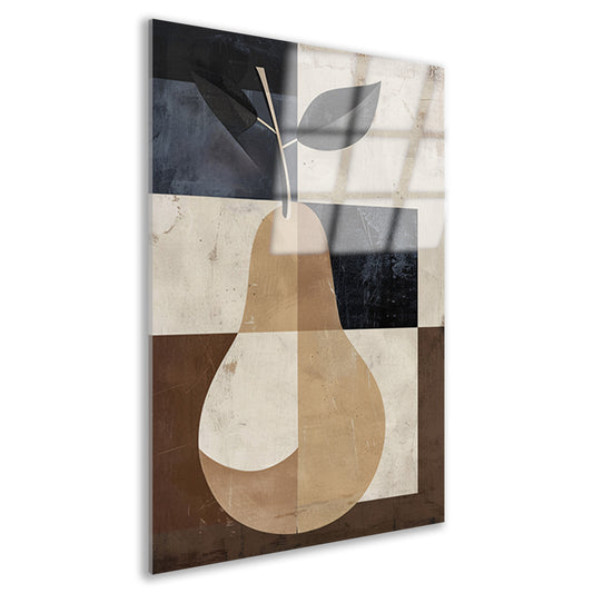 Stijlvolle Peer in Sepia en Aardetinten acrylglas