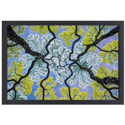 Impressionistische Bomen canvas met baklijst