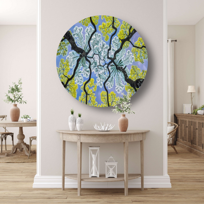 Impressionistische Bomen aluminium muurcirkel