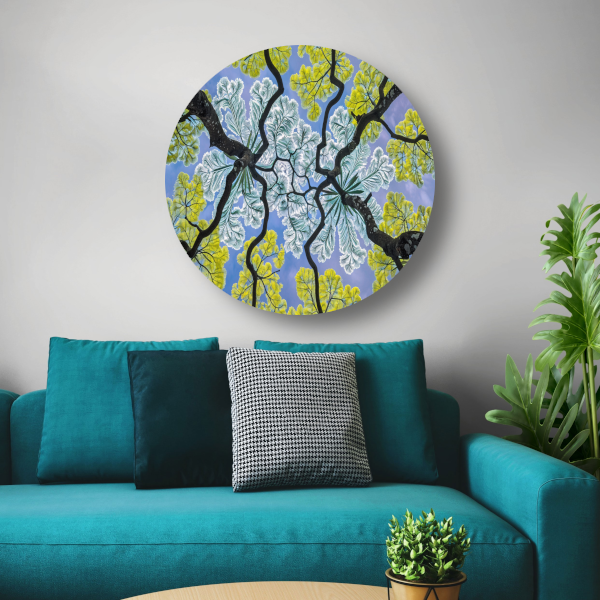 Impressionistische Bomen aluminium muurcirkel