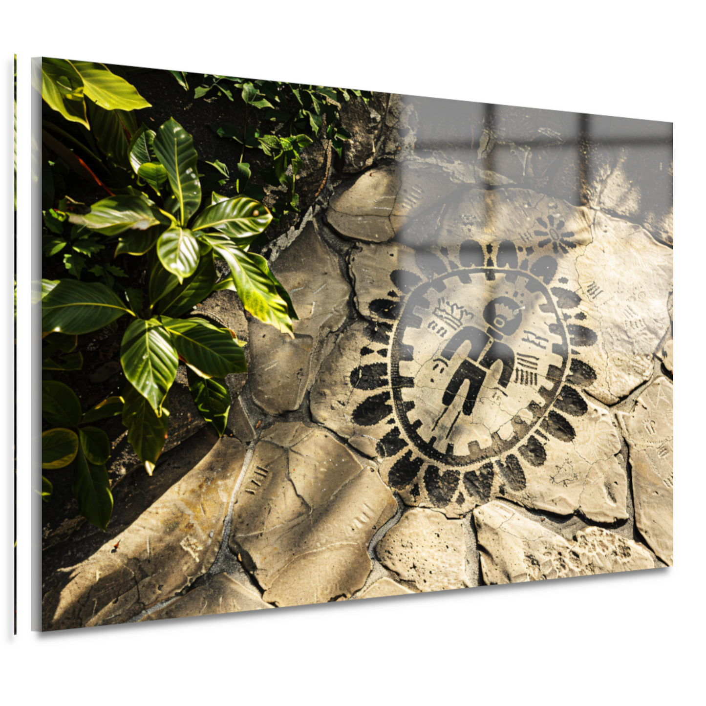 Schildpad op stenen pad acrylglas