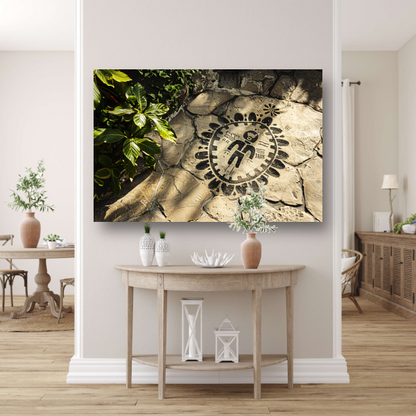 Schildpad op stenen pad canvas
