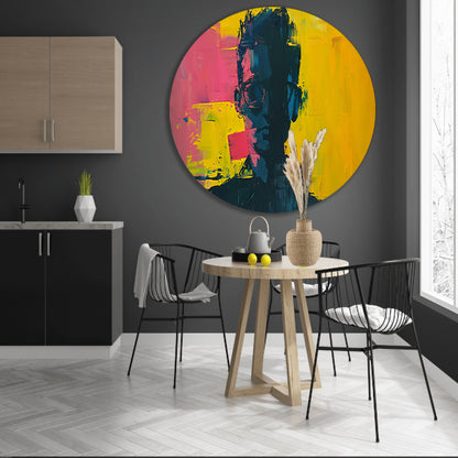 Abstract portret van een man forex muurcirkel