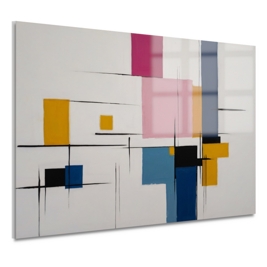 Balans van Vorm en Kleur in Moderne Kunst acrylglas