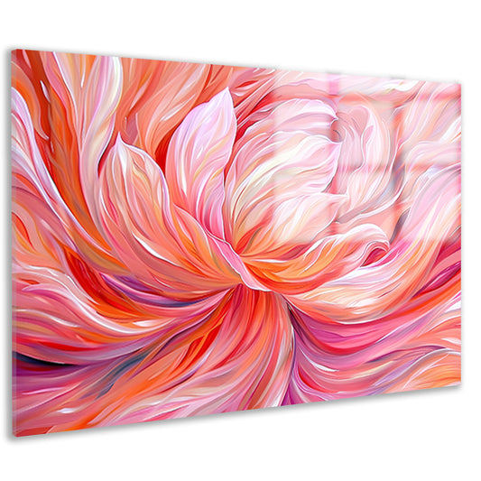Surrealistische abstracte tulip in levendige kleuren acrylglas