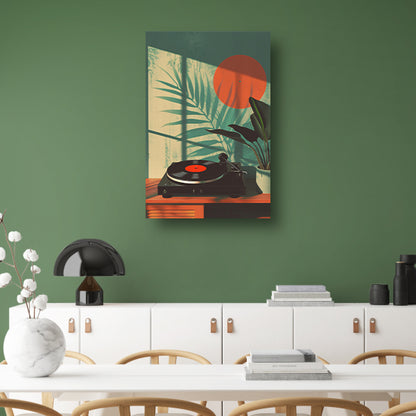Vintage Platenspeler in Zonneschijn acrylglas