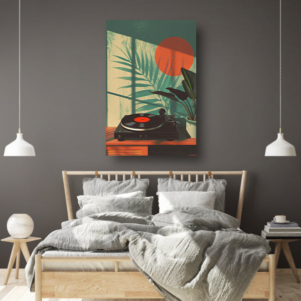 Vintage Platenspeler in Zonneschijn acrylglas
