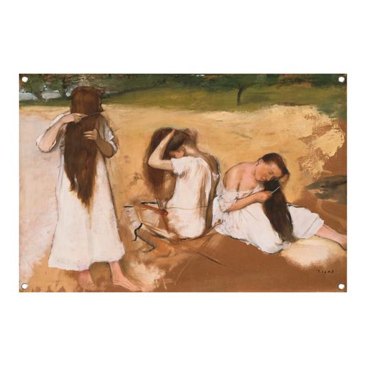 Vrouwen die hun haar kammen - Edgar Degas tuinposter