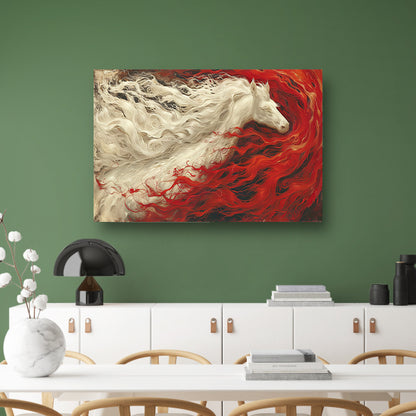 Majestueus Paard in Vuur en IJs acrylglas