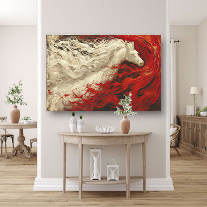 Majestueus Paard in Vuur en IJs acrylglas
