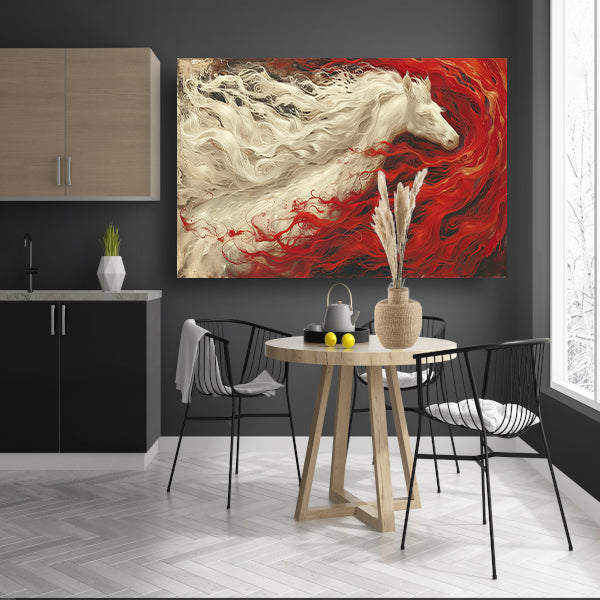 Majestueus Paard in Vuur en IJs acrylglas
