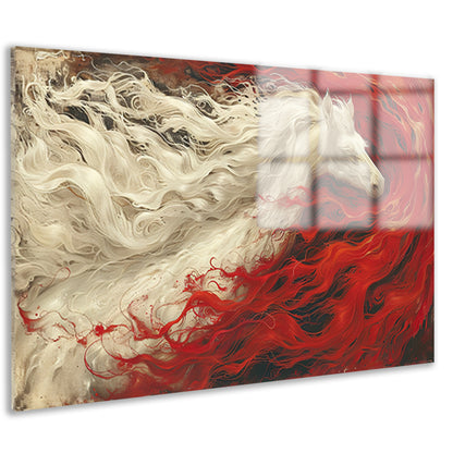 Majestueus Paard in Vuur en IJs acrylglas