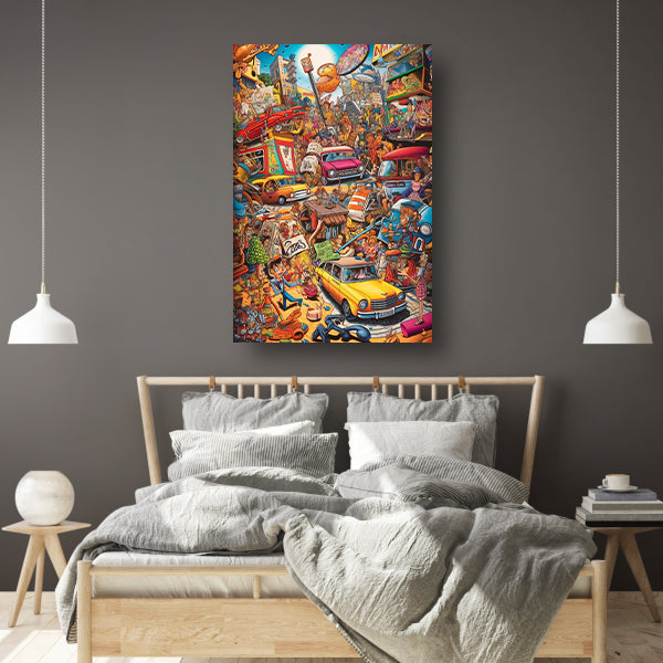 Minimalistische stadsgezicht Acrylglas