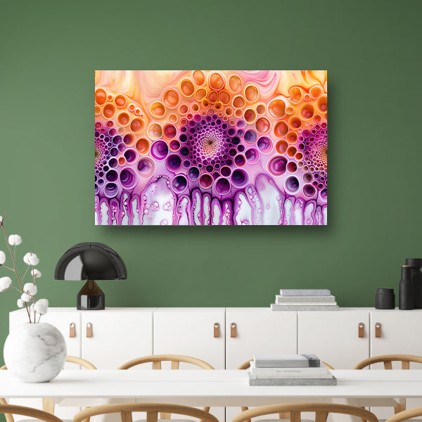 Kleurrijke psychedelische abstracte patronen schilderij poster