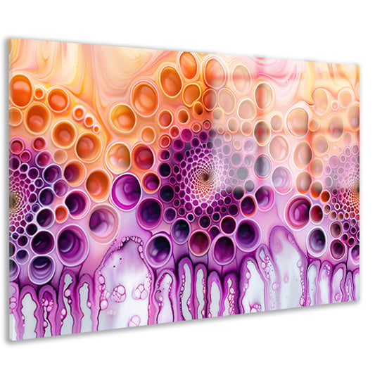 Kleurrijke psychedelische abstracte patronen schilderij acrylglas