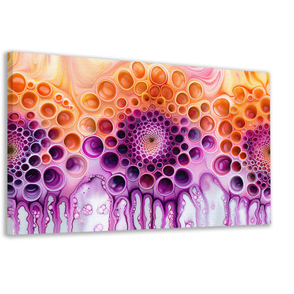 Kleurrijke psychedelische abstracte patronen schilderij canvas