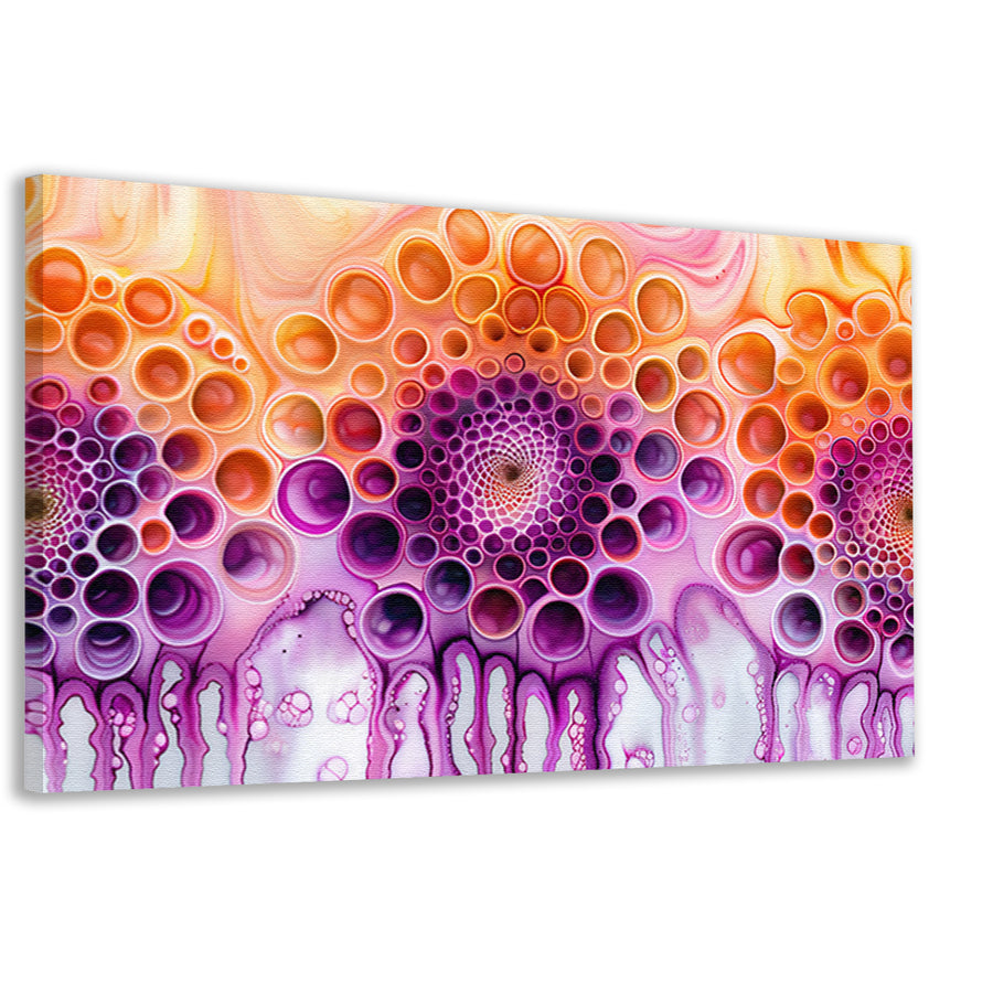 Kleurrijke psychedelische abstracte patronen schilderij canvas