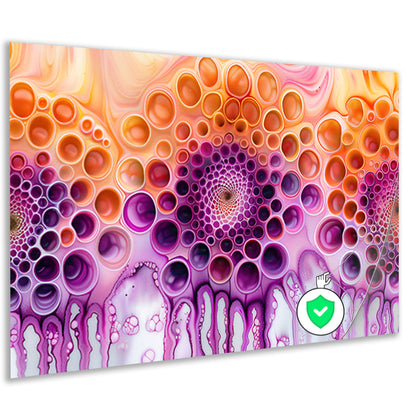 Kleurrijke psychedelische abstracte patronen schilderij poster