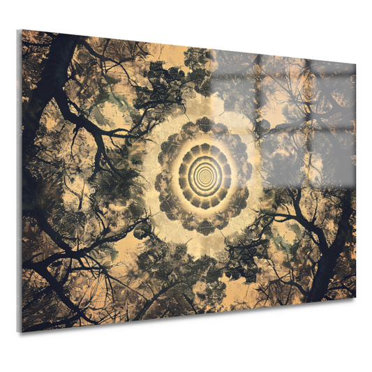 Bomenspiraal in caleidoscoop acrylglas