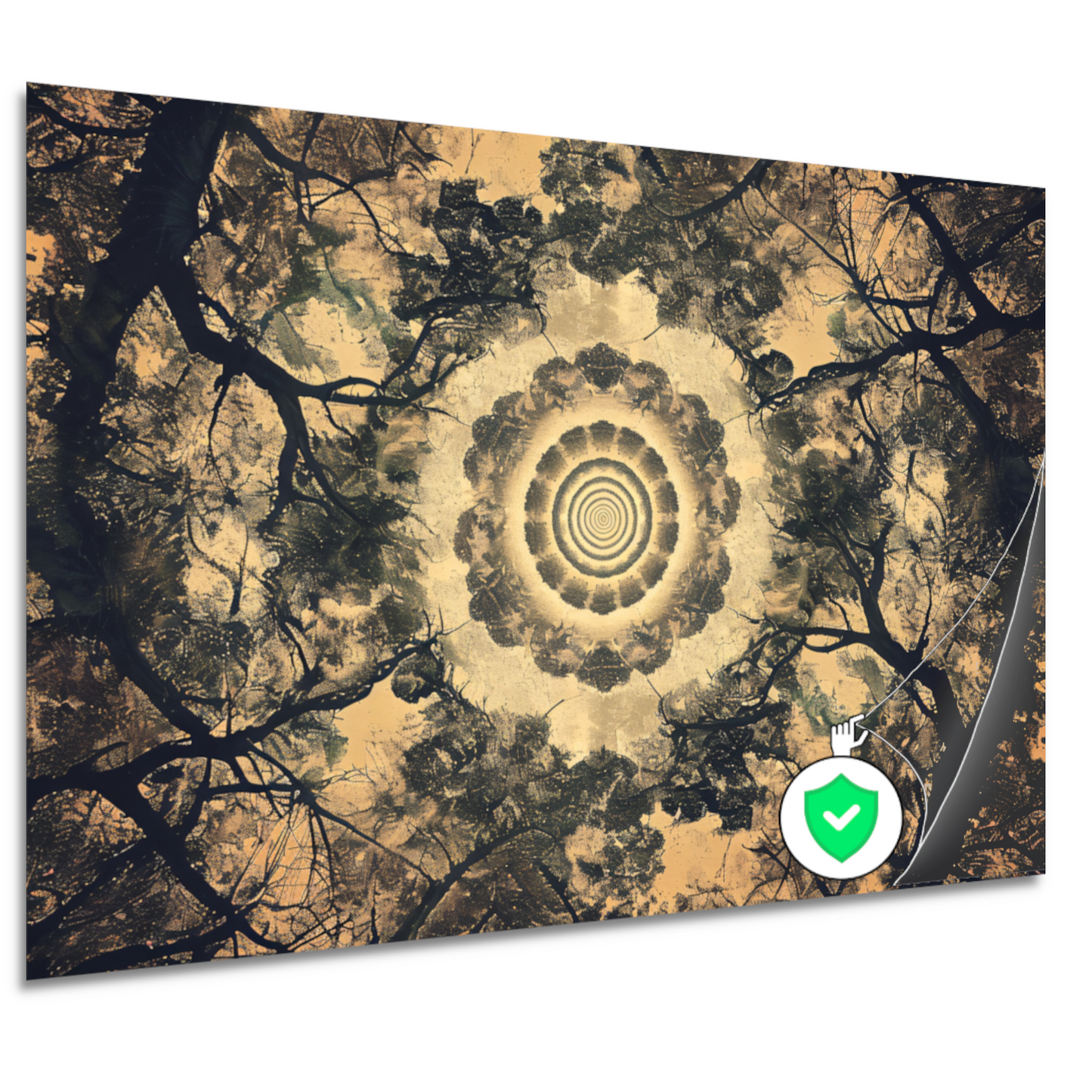 Bomenspiraal in caleidoscoop poster