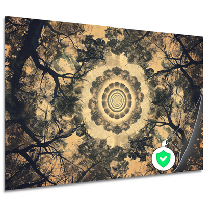 Bomenspiraal in caleidoscoop poster