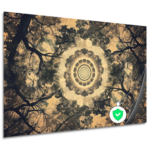 Bomenspiraal in caleidoscoop poster