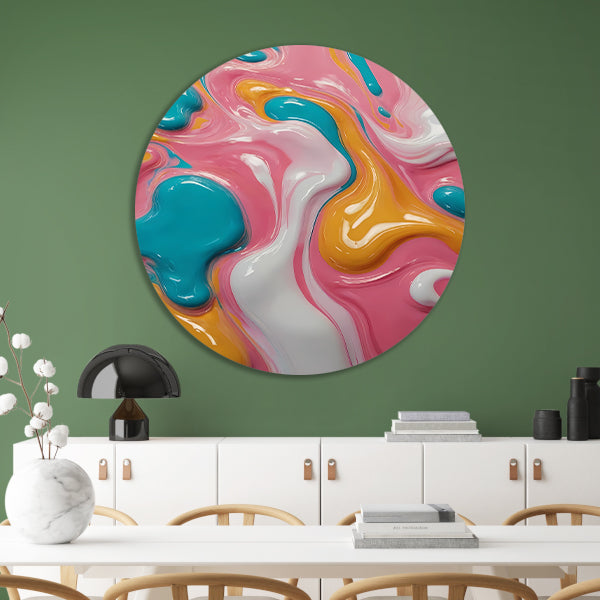 Abstracte Dans van Kleuren en Vormen forex muurcirkel