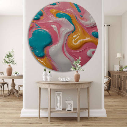 Abstracte Dans van Kleuren en Vormen forex muurcirkel