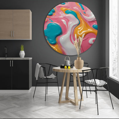 Abstracte Dans van Kleuren en Vormen forex muurcirkel